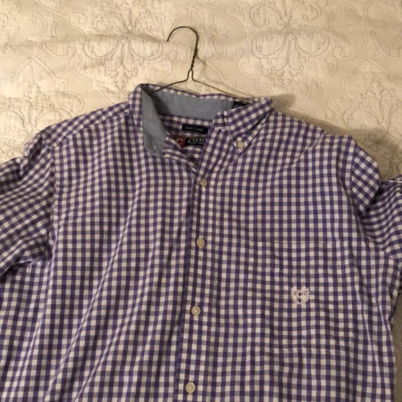 Chaps plaid purple button down - Picture 2 of 3